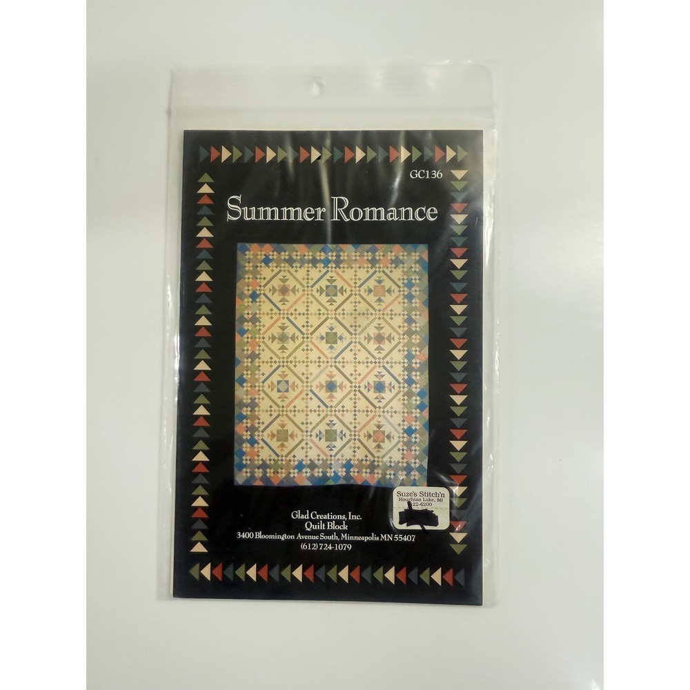 Summer Romance by Glad Creations GC 136 Quilt Pattern Size 85" x 106"